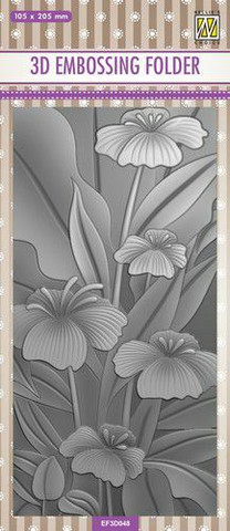 Nellie's Choice 3D kohokuviointikansio Lilies, Slimline
