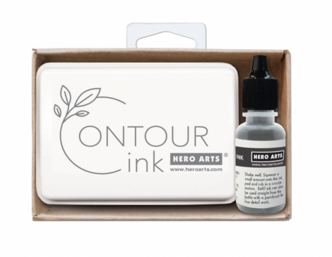 Hero Arts Contour Ink -mustetyyny ja täyttöpullo