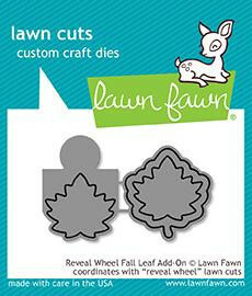 Lawn Fawn stanssisetti Reveal Wheel Fall Leaf Add-On