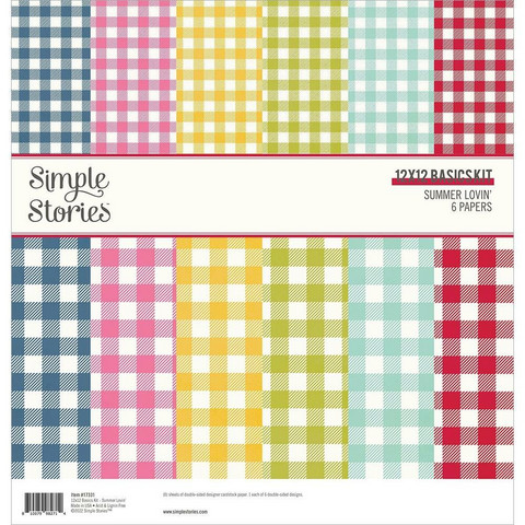 Simple Stories Simple Summer Lovin', Basics -paperipakkaus, 12