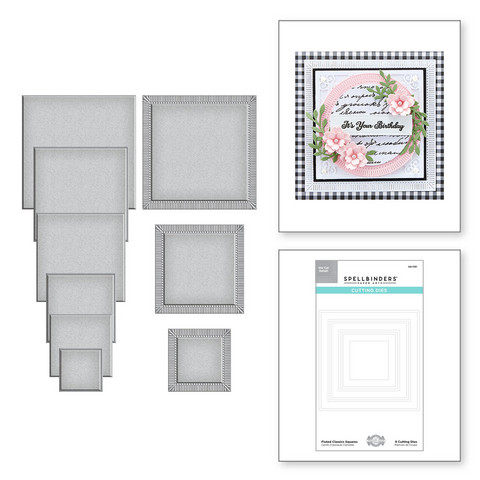 Spellbinders stanssisetti Fluted Classics Squares