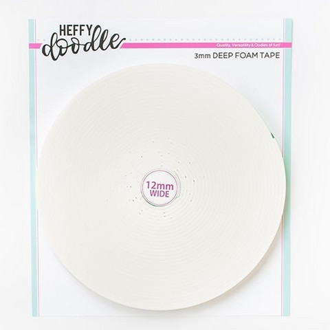 Heffy Doodle Foam Tape -kohoteippi, 3mm, 12 mm x 10 m
