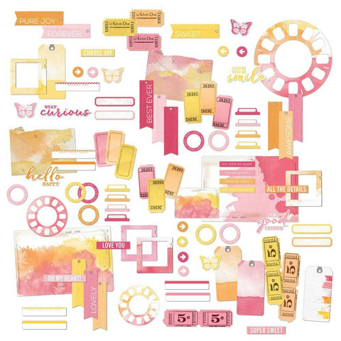 49 and Market leikekuvat Sherbert Ephemera Bits, Strawberry Lemonade