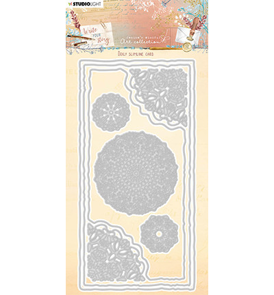 Studio Light stanssi Jenine's Mindful Art, Write Your Story, Doily Slimline