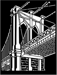 Stamperia sapluuna Sir Vagabond Aviator, Brooklyn Bridge