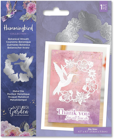 Crafter's Companion Hummingbird stanssi Botanical Wreath