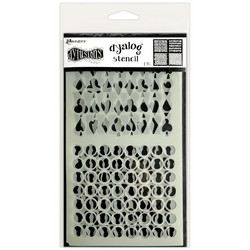 Dylusions Dyalog sapluuna Stencil It Again