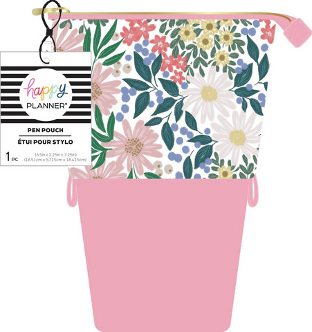 Mambi Happy Planner Zippered Pen Pouch -penaali, Springtime Flora