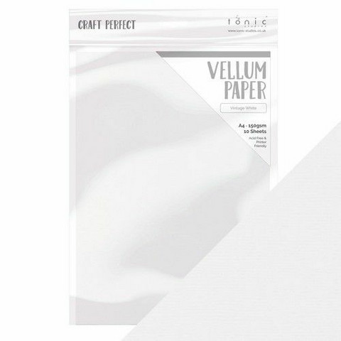 Tonic Craft Perfect Vellum -kuultopaperi, Vintage White, 100 g
