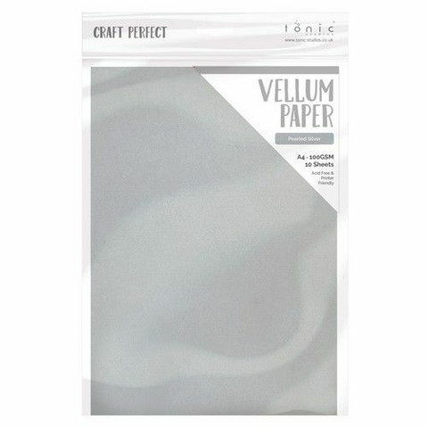 Tonic Craft Perfect Vellum -kuultopaperi, Pearled Silver, 100 g