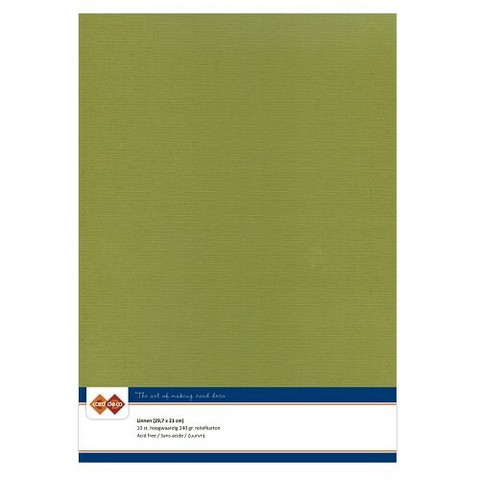 Card Deco kartonkipakkaus, A4, Olive Green, 10 kpl