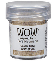 Wow! Embossing Glitters -kohojauhe, sävy Golden Glow by Sara Naumann (O)