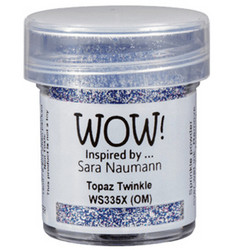 Wow! Embossing Glitters -kohojauhe, sävy Topaz Twinkle by Sara Naumann (OM)