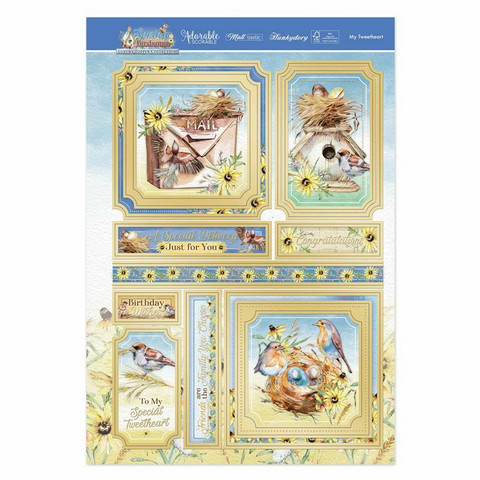 Hunkydory Spring Birdsong Luxury Topper -pakkaus, My Tweetheart