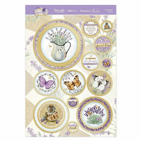 Hunkydory Forever Florals Lavender Luxury Topper -pakkaus, Be Beautiful, Be You