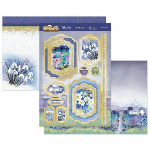 Hunkydory Watercolor Escapes Luxury Topper -pakkaus, Winter Wishes