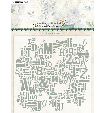 Studio Light kohokuviointikansio Jenine's Mindful Art, Grungy Letters