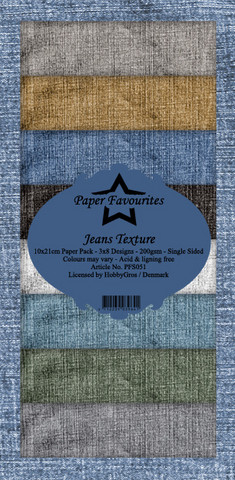 Paper Favourites Jeans Texture -paperipakkaus, Slim Line