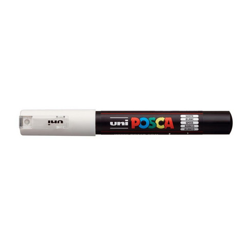 POSCA Extra-Fine Paint Marker -kynä PC-1M, valkoinen