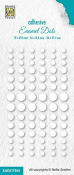 Nellie's Choise Enamel Dots -tarrahelmet, White