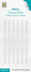 Nellie's Choise Enamel Dots -tarrahelmet, Transparent (kirkas)