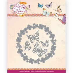 Jeanines Art Perfect Butterfly Flowers stanssi Butterfly Wreath