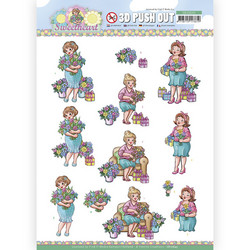 Yvonne Creations Bubbly Girls, Sweetheart 3D-kuvat Mother and Child, leikattava