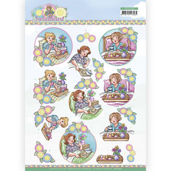 Yvonne Creations Bubbly Girls, Sweetheart 3D-kuvat Flowers and gifts, leikattava