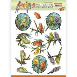 Amy Design Colourful Feathers 3D-kuvat Canary