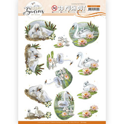 Amy Design Elegant Swans 3D-kuvat Swans Family