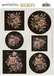 Yvonne Creations korttikuvat Antique Flowers