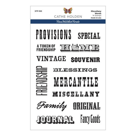 Spellbinders Cathe Holden leimasin Miscellany Words