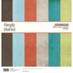 Simple Stories Simple Vintage Lakeside, Basics -paperipakkaus, 12