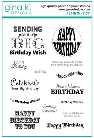 Gina K. Designs leimasin Big Birthday