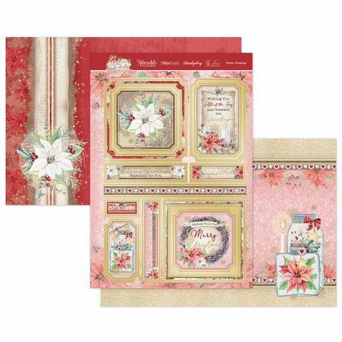 Hunkydory Deck the Halls Luxury Topper -pakkaus, Festive Greetings