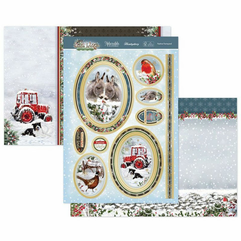 Hunkydory Winter Wildlife Luxury Topper -pakkaus, Festive Farmyard