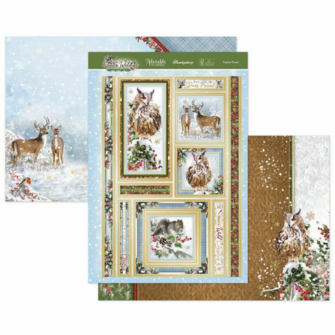 Hunkydory Winter Wildlife Luxury Topper -pakkaus, Festive Forest
