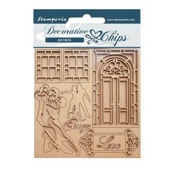 Stamperia Decorative Chips kuvioleike Desire, Tango
