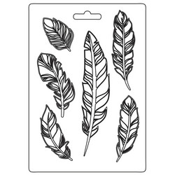 Stamperia Soft Mould -muotti Our Way, Feathers, A5