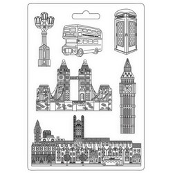 Stamperia Maxi Mould -muotti Our Way, London, A4
