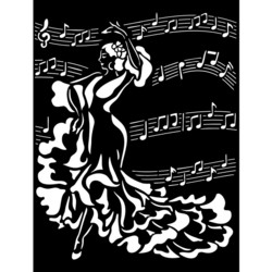 Stamperia sapluuna Desire, Dancer, 20 x 25 cm