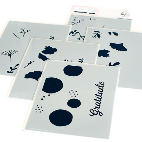 Pinkfresh Studio sapluunasetti Fall Leaf Border, A2