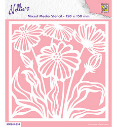 Nellie's Choice Mixed Media sapluuna Flowers