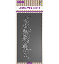 Nellie's Choice 3D kohokuviointikansio Rose Border, Slimline