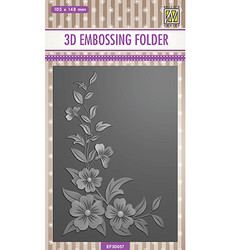 Nellie's Choice 3D kohokuviointikansio Flower Corner 2