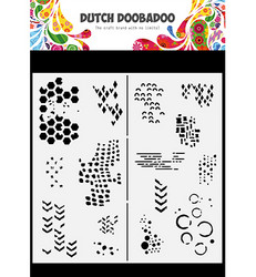 Dutch Doobadoo Slimline Grunge Pattern -sapluuna