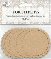 Koristekehys, pyöreä pieni natur, 5 kpl