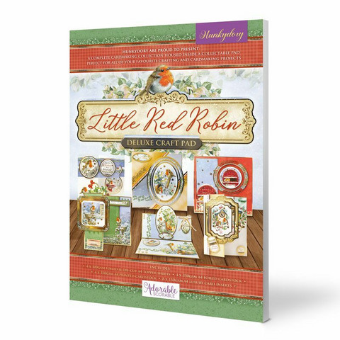 Hunkydory Deluxe Craft Pad -pakkaus Little Red Robin