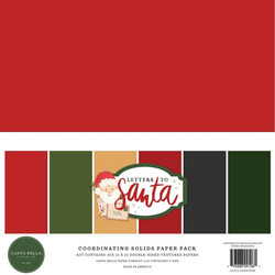 Carta Bella Letters To Santa, Solids -paperipakkaus, 12