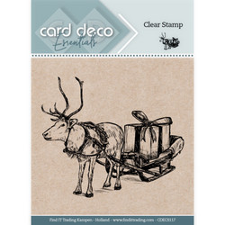Card Deco leimasin Reindeer with Sleigh